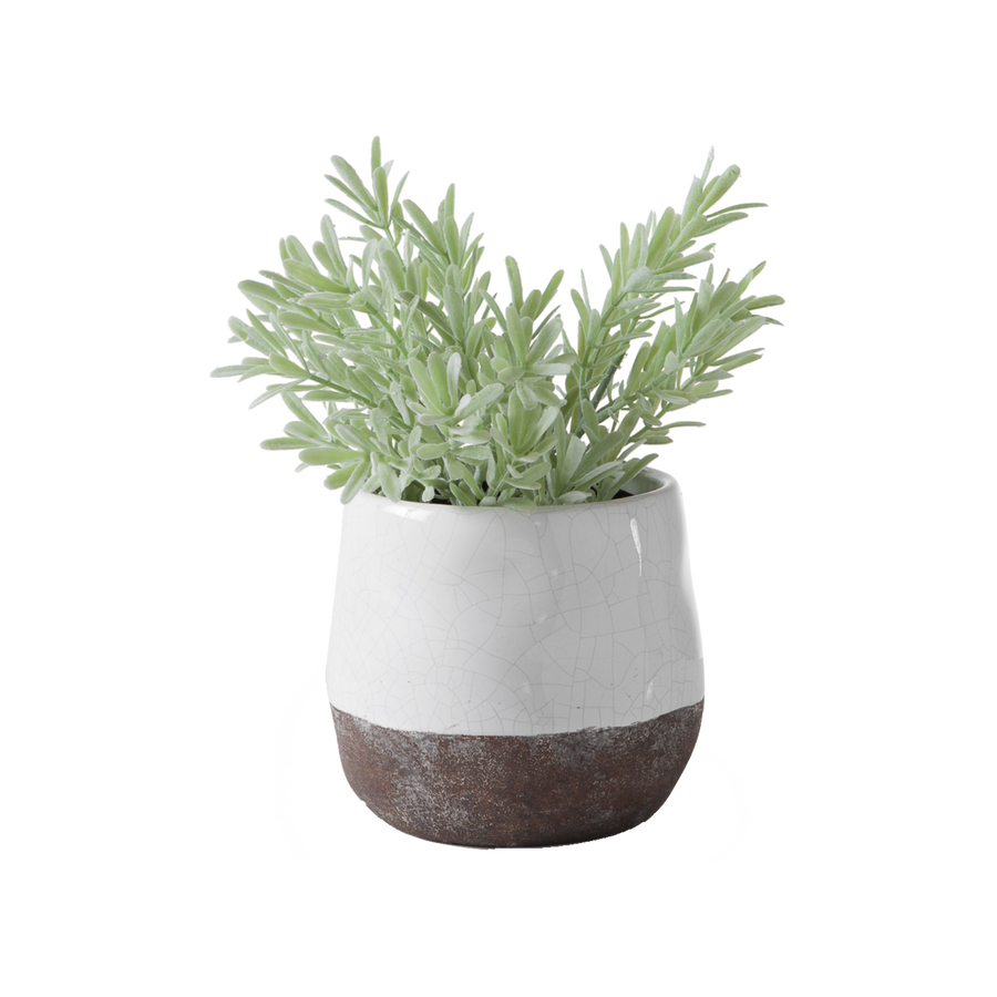 Ceramic crackle 2 tone vase