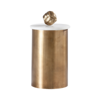 Marble topped brass canister (Large)