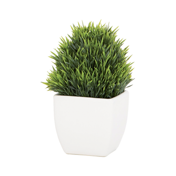 Potted faux grass