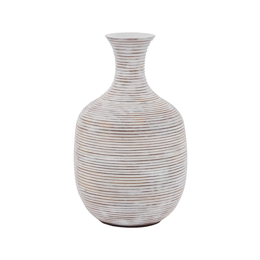 Ribbed resin vase Large