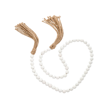 White tassel beads
