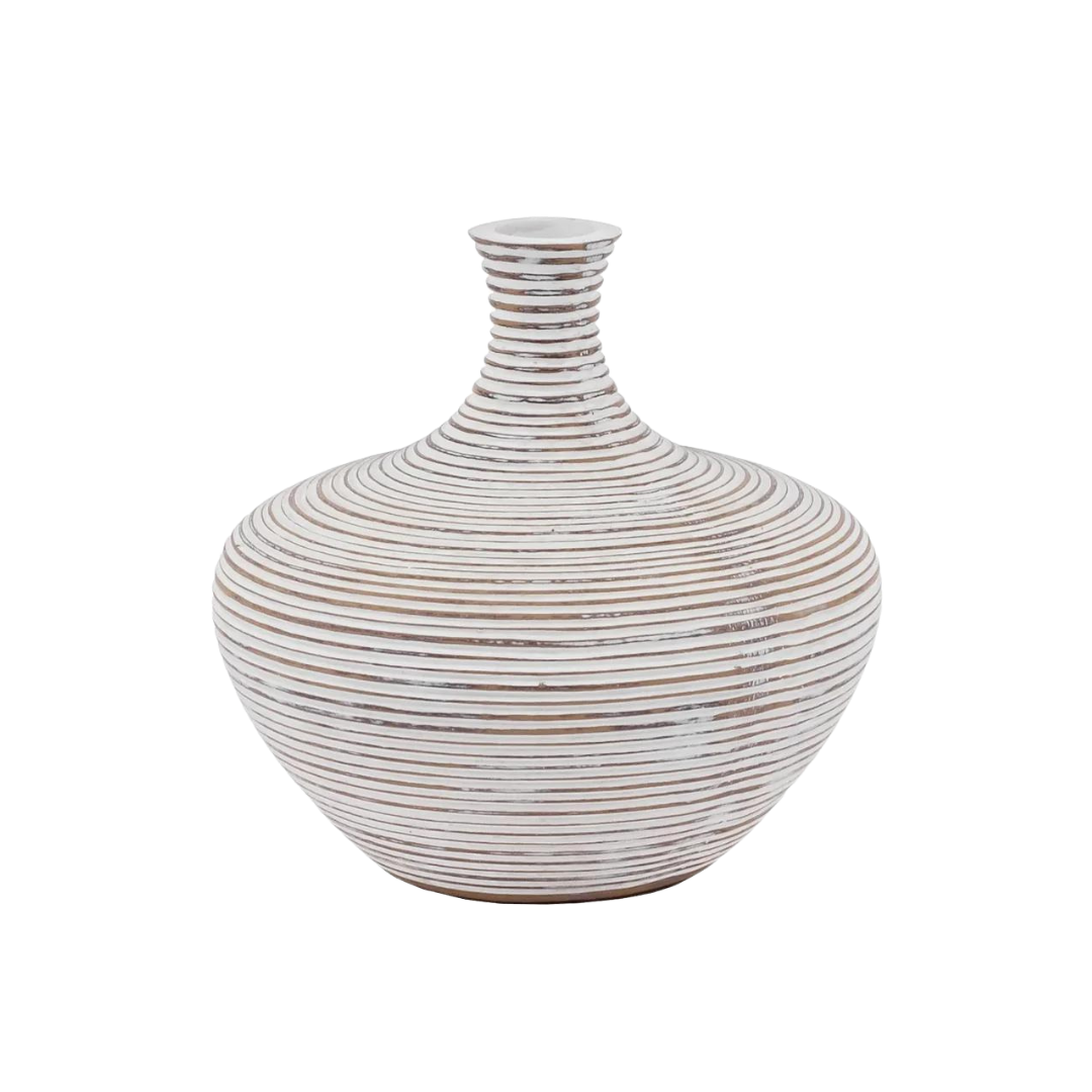 Ribbed Resin Vase Small